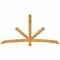 Ekena Millwork Alberta Rough Sawn Timber Gable Bracket, Western Red Cedar, 84"W x 42"H x 2"D x 4"F, 12/12 Pitch GBW084X42X0204ALB00RWR - alternate 1